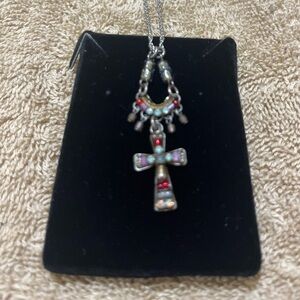 Silver cross necklace
